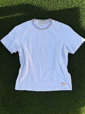 Scotch & Soda White Waffle Crewneck Short Sleeve Tee
